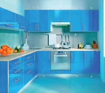 Кухня Mirror Gloss 2,2*2,5м комплект Синий