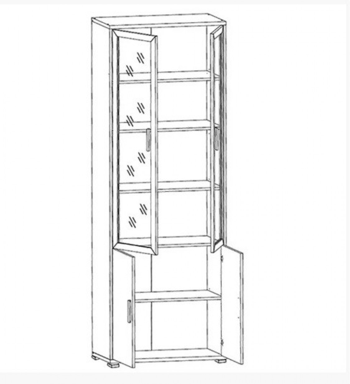Витрина REG 2W2D/79/220 Офис лайн