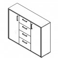 Комод KOM2D4S Прайм