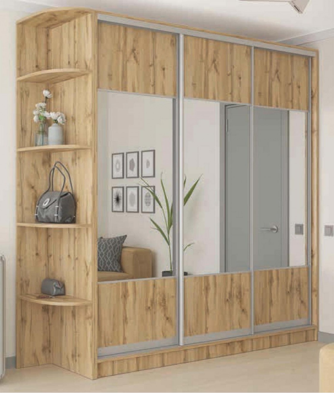 Шкаф-купе 3Д 2,0м (600)