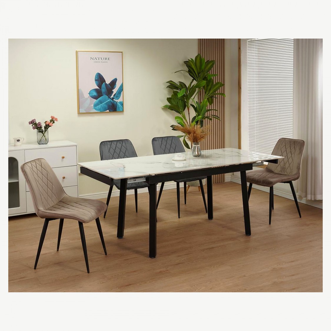 Стіл Ashwood DT2402-B white glossy
