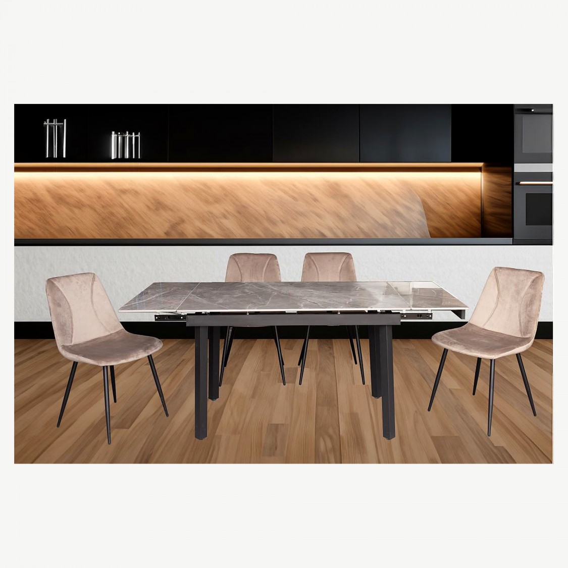 Стіл Ashwood DT2402-B Grey glossy