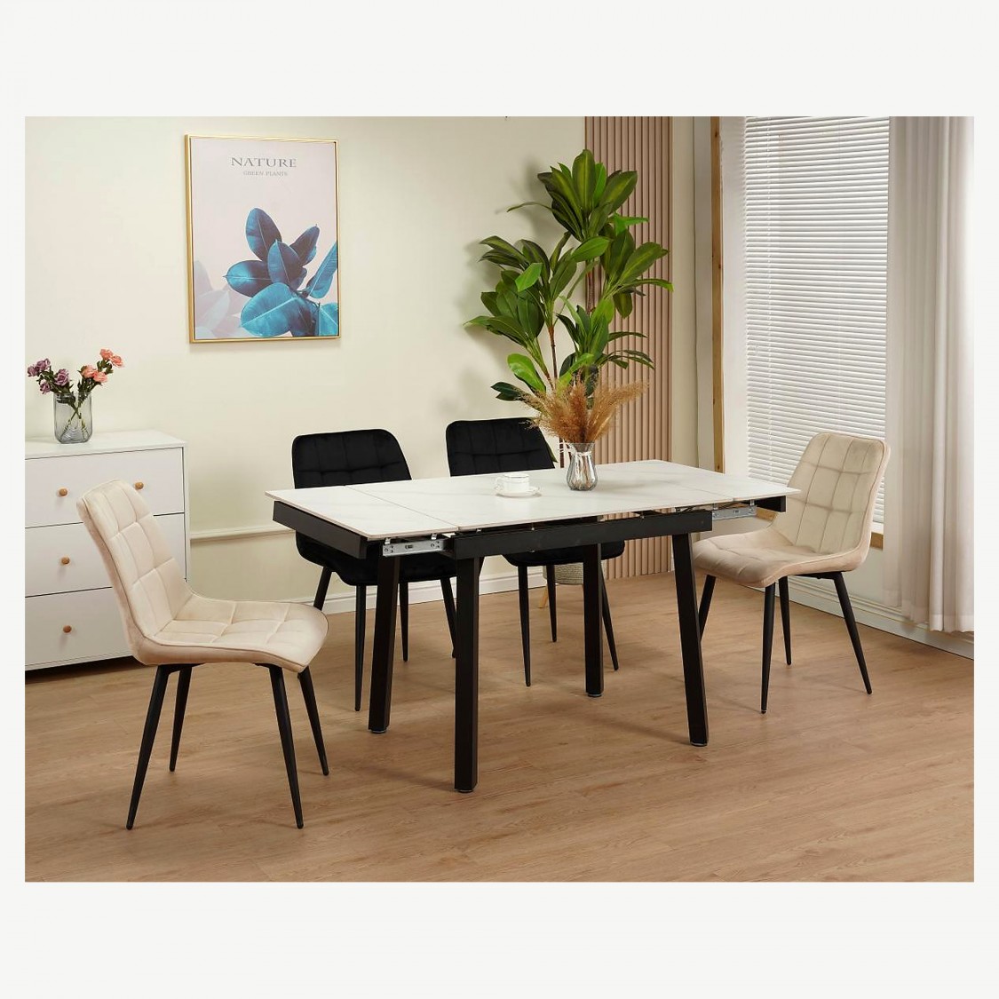 Стіл Ashwood DT2402 Matt silver white