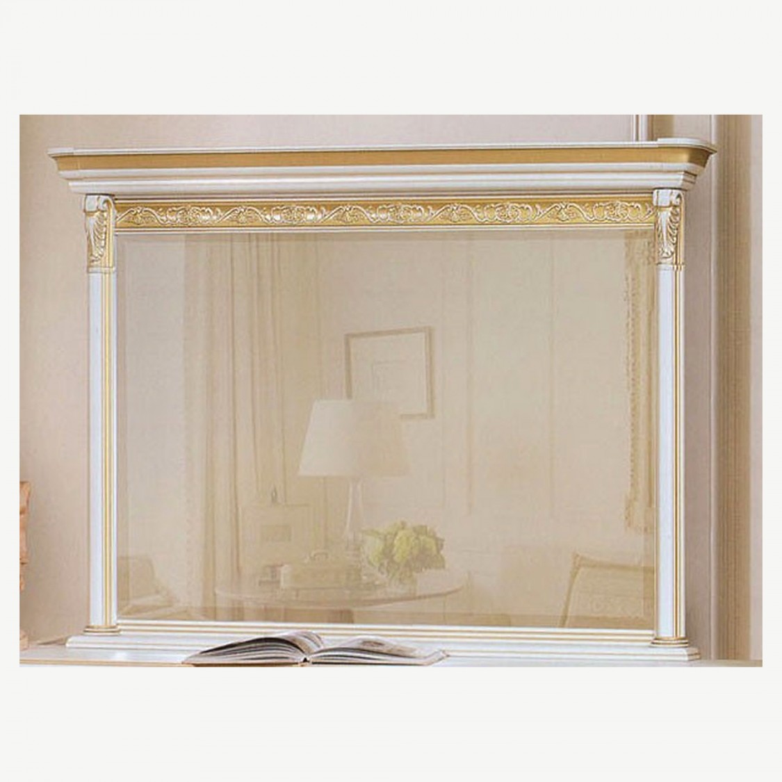 Тоскана Лукка Зеркало с карнизом 0,9м