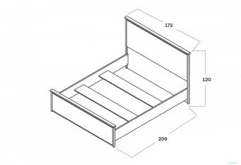 Ліжко LOZ160 (каркас) Чос foto 3