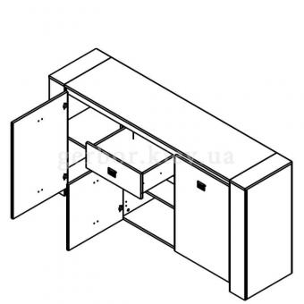 Комод KOM3D1S Шелбі foto 2