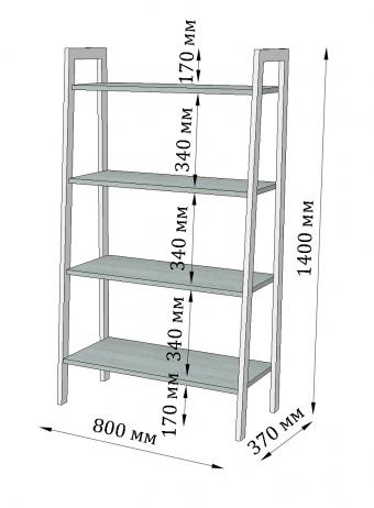 Стелаж 4 полиці Призма foto 4