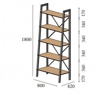 Стелаж 5 полиць Призма foto 3