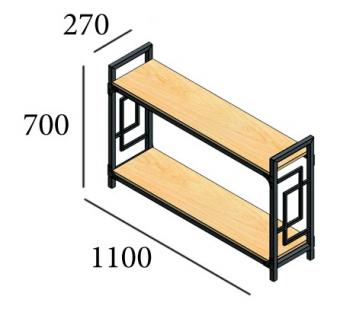 Стелаж Лонг 2 полиці Квадро foto 6