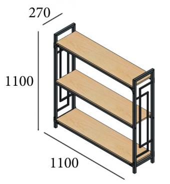 Стелаж Лонг 3 полиці Квадро foto 3