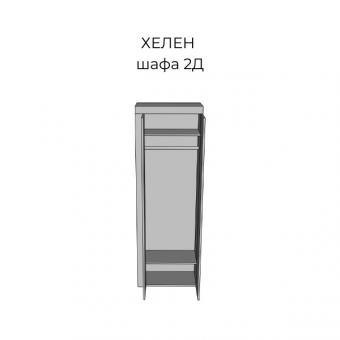 Шафа 2Д Хелен (дуб ліворно/німфея лак) foto 2