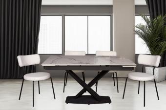 Стіл Sunrise DT-2305T Glossy ceramics white foto 2