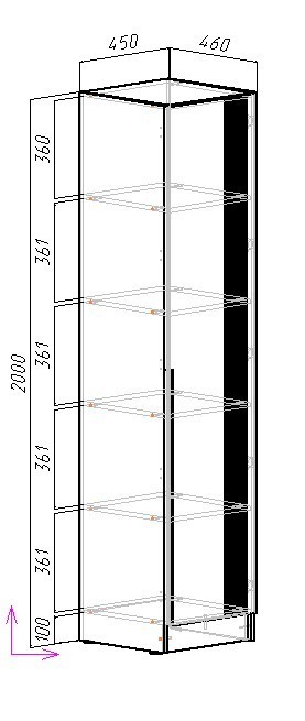 Шафа-пенал 1Д АРС foto 3