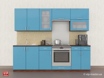 Кухня Цвет-микс/Color-mix 2,2м Комплект Голубой