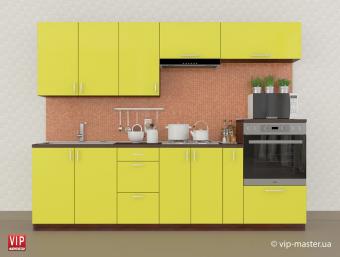 Кухня Цвет-микс/Color-mix 2,6м Комплект Желтый