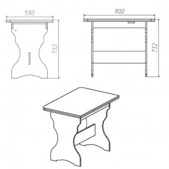 Кухонный стол КС-3 раскладной foto 8