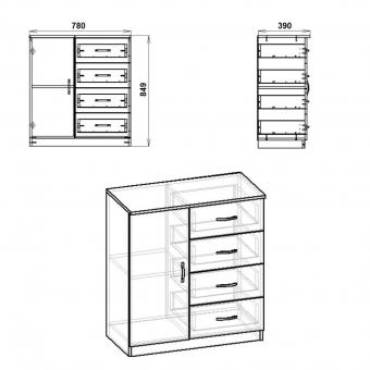Комод-4+1А foto 8